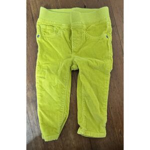 Baby Gap Pants 12–18 Months Chartreuse Corduroy Style Cotton Stretch